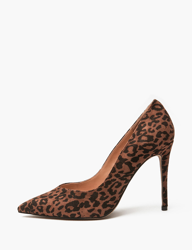 Коричневые женские туфли с леопардовым принтом MASCOTTE 94-420111-0609 | ракурс 1