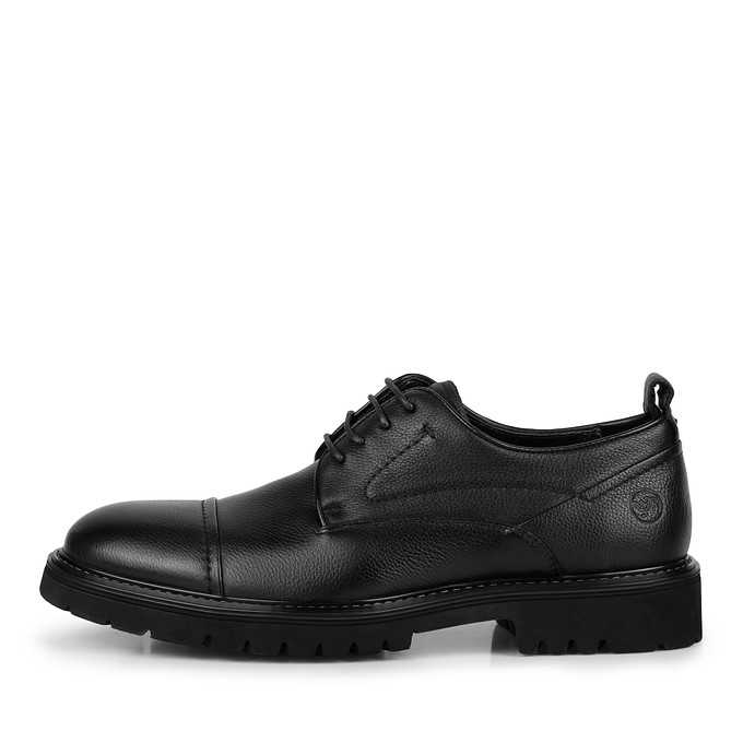 Черные кожаные мужские туфли модели «кэптое» «Саламандер»
