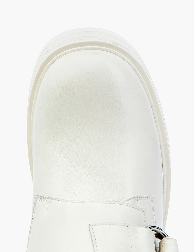 Белые женские ботинки с ремешками MASCOTTE 102-220131-0101 | ракурс 6