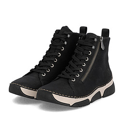 45920-01 Ботинки для активного отдыха женские и.кожа/и.мех черн, Rieker