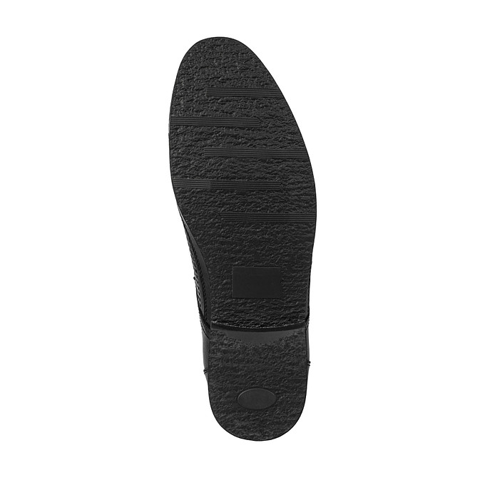 Черные мужские кожаные полуботинки с перфорацией «Саламандер»