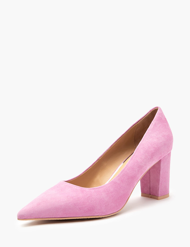 Розовые женские туфли из велюра MASCOTTE 172-4122711-4637M | ракурс 2