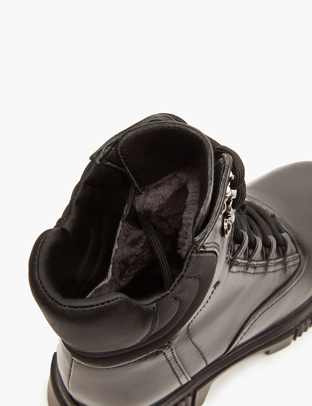 Черные женские зимние ботинки MASCOTTE 233-324432-3100M | ракурс 6