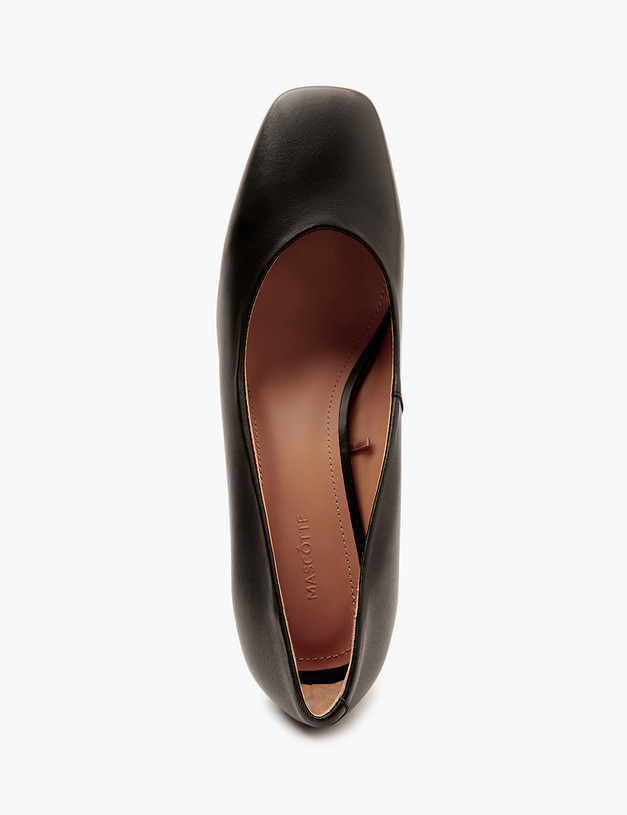 Черные женские туфли с квадратным мысом MASCOTTE 233-411111-0502 | ракурс 4