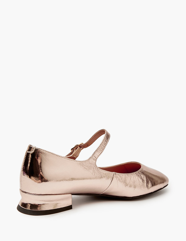 Золотые женские туфли Мэри Джейн MASCOTTE 100-411211-0115 | ракурс 3