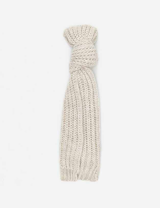 Молочный женский шарф MASCOTTE 781-0218-501 | ракурс 1