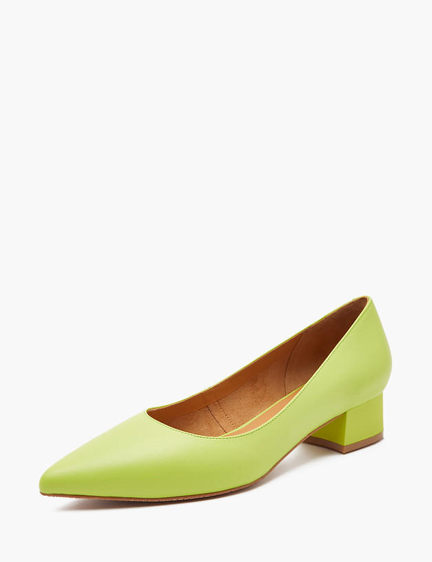 Зеленые кожаные женские туфли MASCOTTE 175-4127411-0104 | ракурс 4