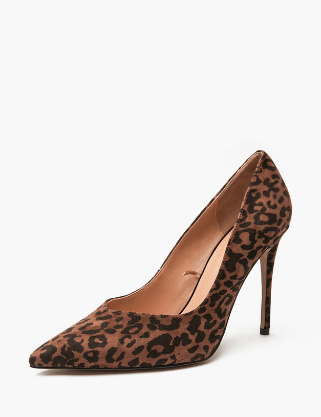Коричневые женские туфли с леопардовым принтом MASCOTTE 94-420111-0609 | ракурс 2