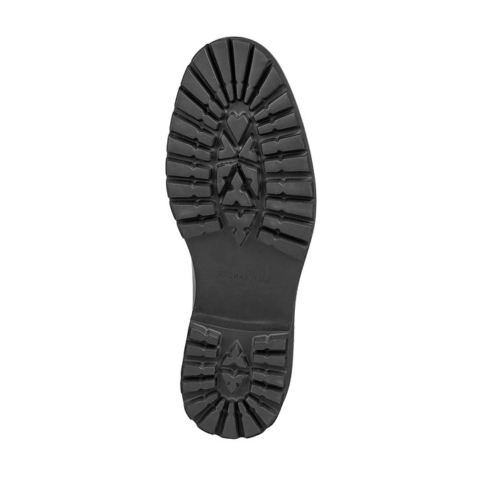 Черные кожаные мужские полуботинки со шнуровкой «Саламандер»
