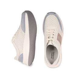 40-51WA-006V Полуботинки для активного отдыха женские кож.спилок-спилок/б.п. бел-мульти, Quattrocomforto