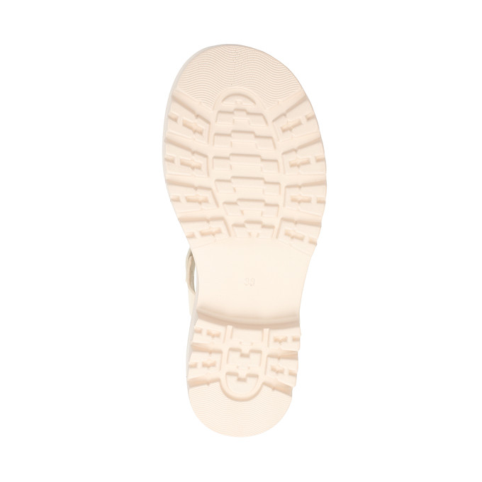 Бежевые женские сандалии в «рыбацком» стиле из кожи «Томас Мюнц»