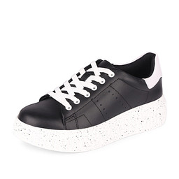 12-31WA-918VT Полуботинки для активного отдыха женские кож.спилок/текстиль черн-бел, Zenden