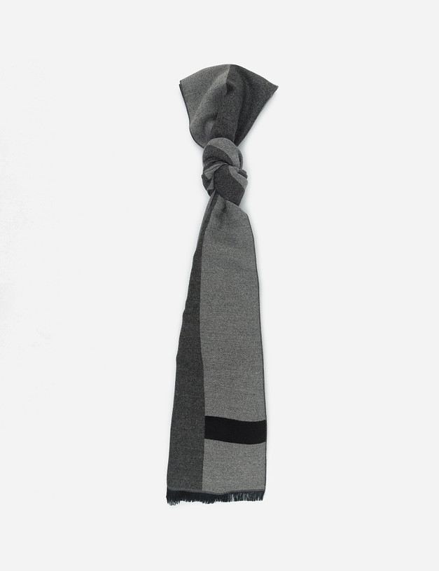 Серый мужской шарф MASCOTTE 730-0215-2410 | ракурс 1