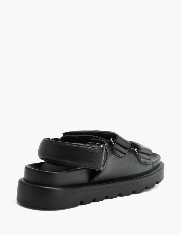 Черные женские сандалии на липучке MASCOTTE 233-3182013-7501M | ракурс 3