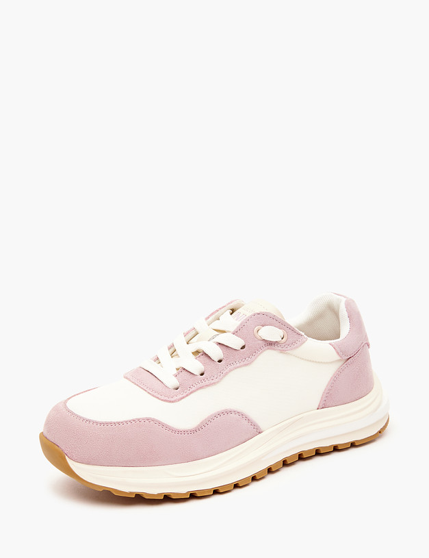 Бело-розовые кроссовки для девочек MASCOTTE 234-320621-0206 | ракурс 4