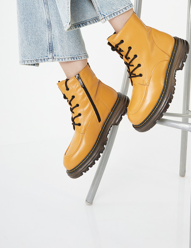 Желтые женские ботинки MASCOTTE 78-120432-4130M | ракурс 1