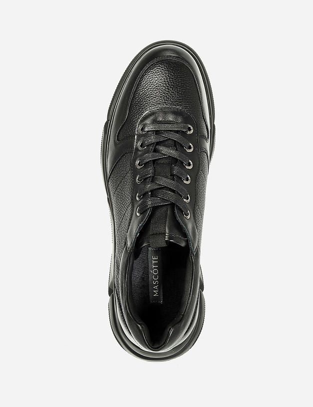 Черные мужские кроссовки из кожи MASCOTTE 104-1211621-3131M | ракурс 6