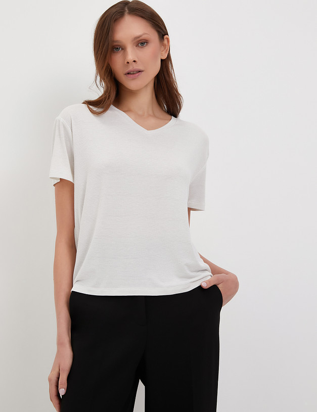 Белая женская футболка MASCOTTE 890-4102-24011 | ракурс 1