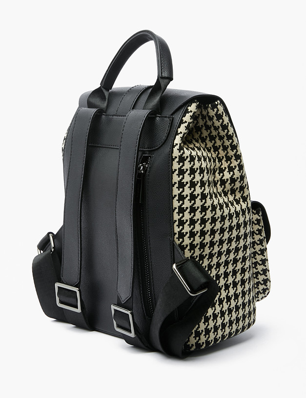 Черный женский рюкзак с принтом MASCOTTE 671-2208-202 | ракурс 2