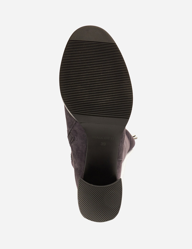 Серые женские ботфорты на каблуке MASCOTTE 99-120623-0610 | ракурс 5