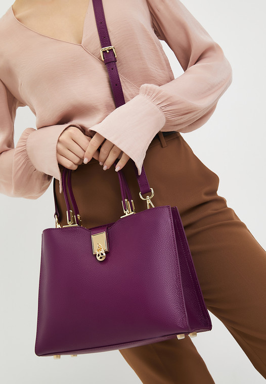 Фиолетовая женская сумка-тоут