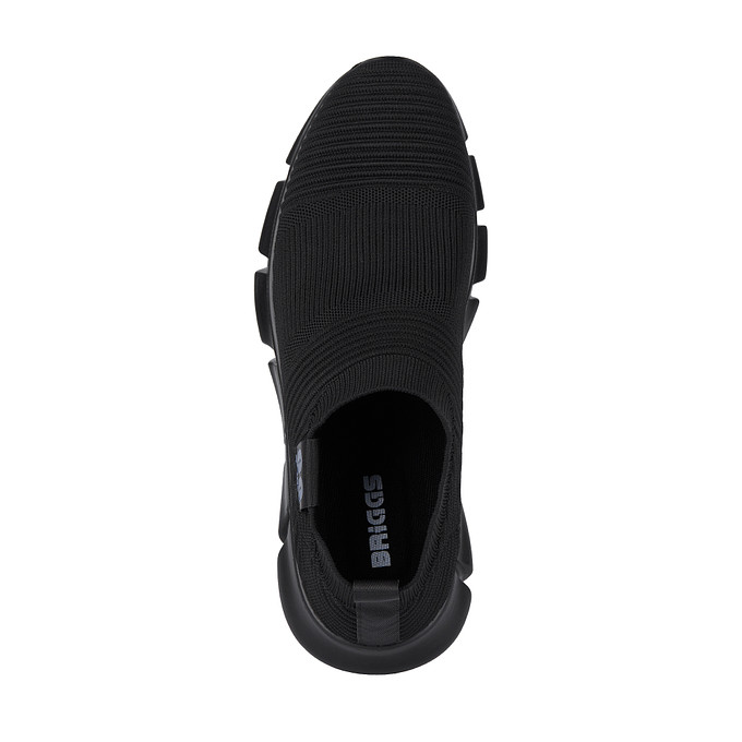 Черные текстильные мужские кроссовки-слипоны без шнуровки BRIGGS
