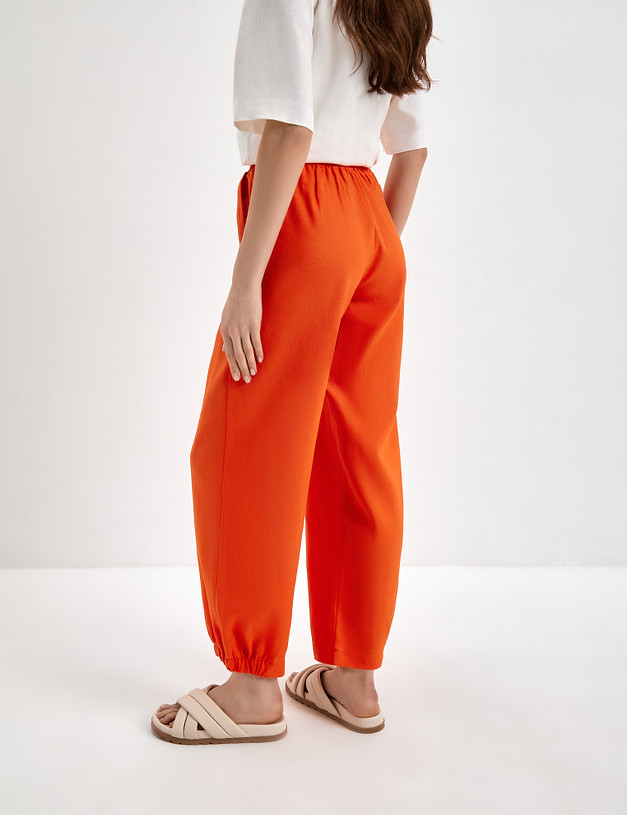 Оранжевые женские брюки-джоггеры MASCOTTE 790-3118-2713 | ракурс 7