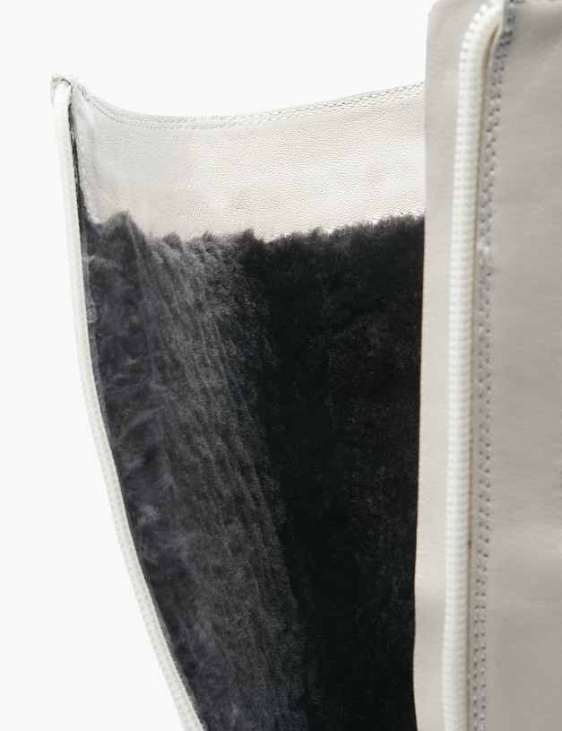 Молочные кожаные женские сапоги MASCOTTE 102-221631-0101 | ракурс 8