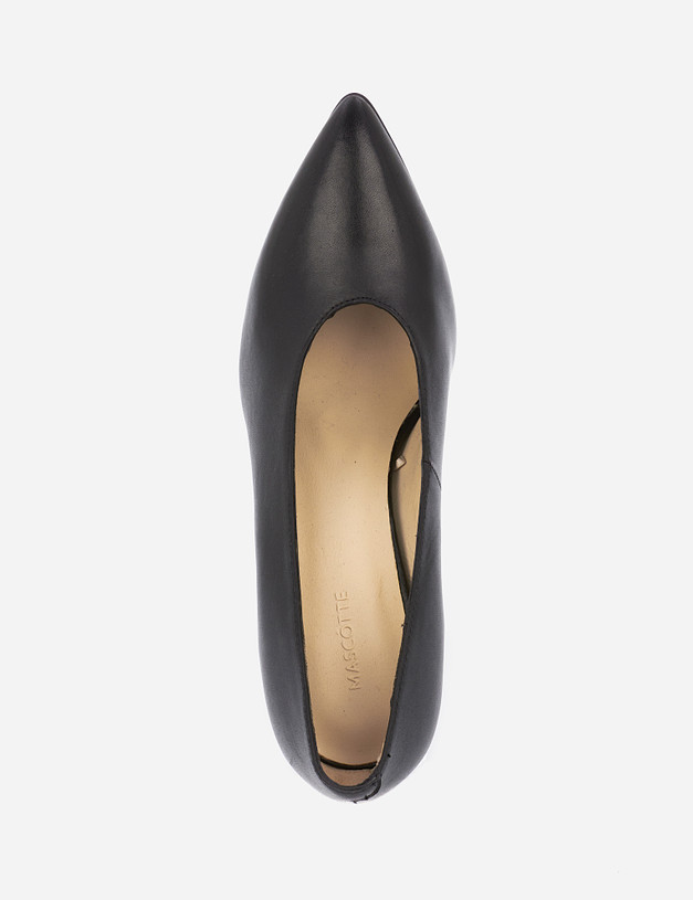 Черные кожаные женские туфли MASCOTTE 100-122411-3501M | ракурс 6