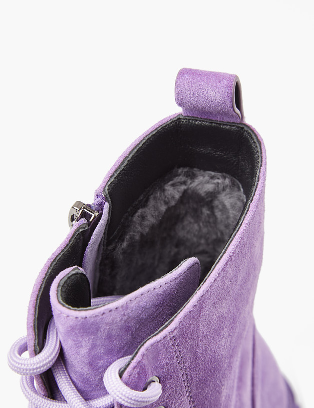 Фиолетовые женские зимние ботинки MASCOTTE 233-122631-4626M | ракурс 7