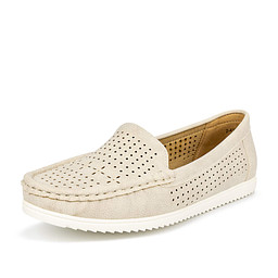 2-41WA-1001ST Мокасины женские и.кожа/текстиль серый, INSTREET