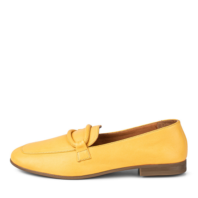 Желтые женские туфли в стиле лоферов «Томас Мюнц»