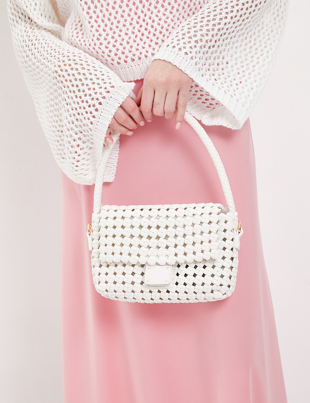 Белая женская плетеная сумка MASCOTTE 647-4109-601 | ракурс 1