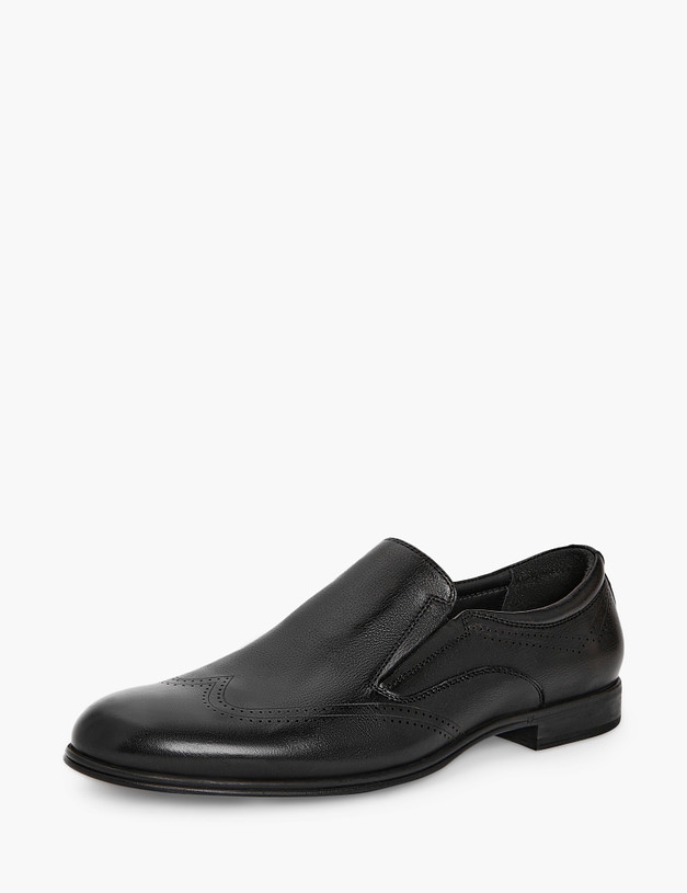 Черные кожаные мужские туфли MASCOTTE 128-315811-0102 | ракурс 2