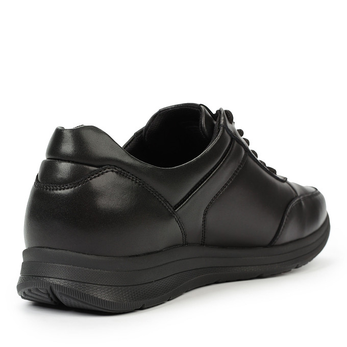 Черные кожаные мужские кроссовки Thomas Munz