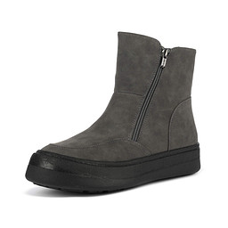 2-52WK-005SW Ботинки женские и.кожа/и.мех серый, INSTREET