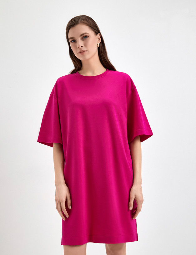 Платье-футболка цвета фуксии MASCOTTE 790-3110-2684 | ракурс 4