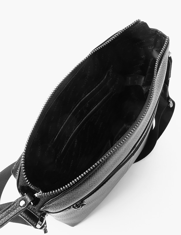 Черная кожаная мужская сумка MASCOTTE 642-0143-102 | ракурс 4