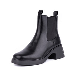 80-32WB-744SR Ботинки женские и.кожа/ворс.ткань-и.кожа черн, INSTREET