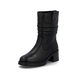 Y5257-00 Полусапоги женские нат.кожа/шерсть черн, Rieker