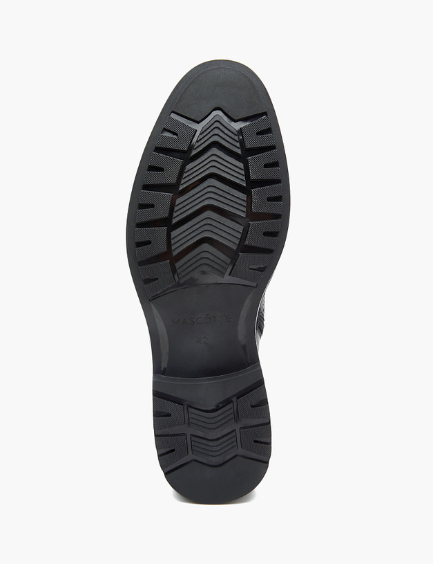 Черные кожаные мужские ботинки MASCOTTE 128-322226-0102 | ракурс 5
