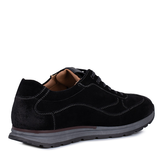 Черные мужские кроссовки из спилка «Саламандер»