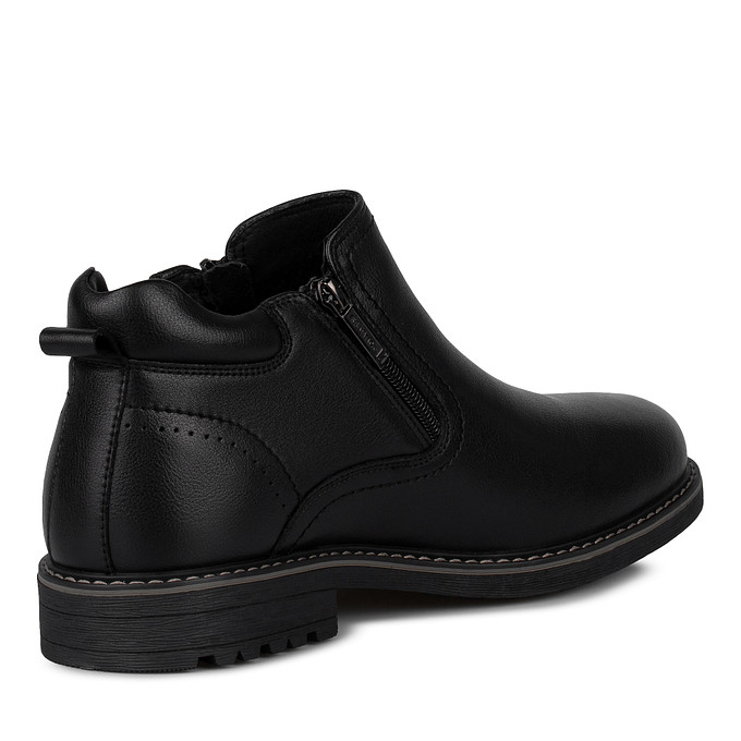 Черные кожаные мужские ботинки на молнии "Томас Мюнц"