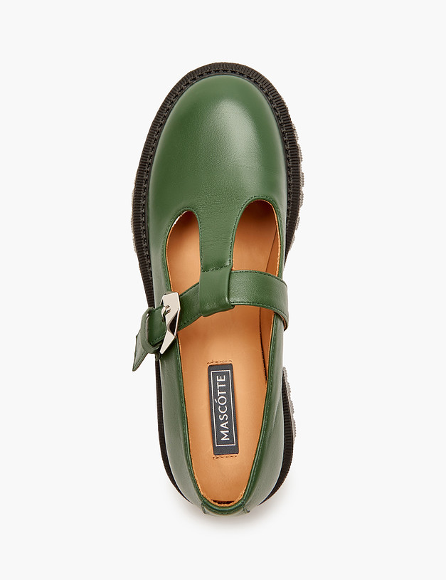 Зеленые женские туфли Мэри Джейн MASCOTTE 234-123516-4575M | ракурс 5