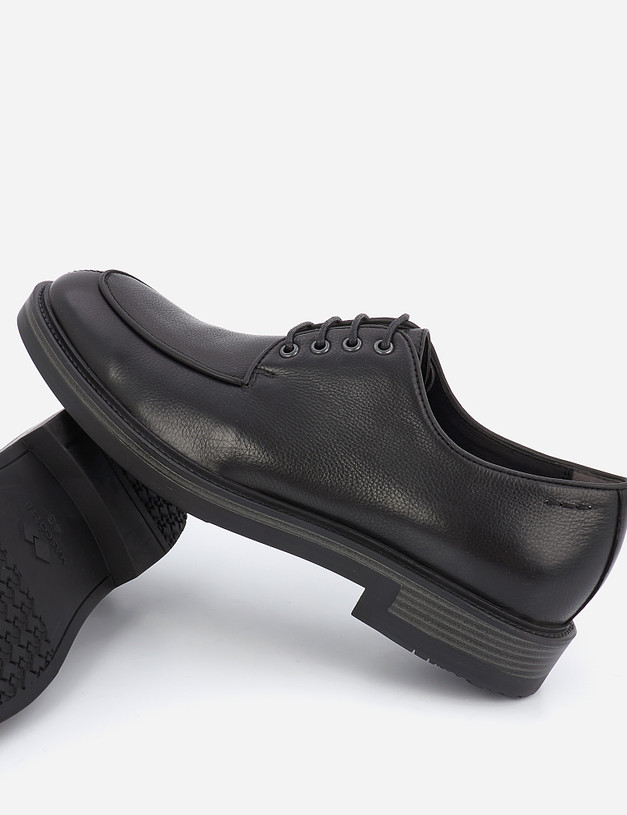 Черные мужские кожаные полуботинки MASCOTTE 22-1212413-3180M | ракурс 7