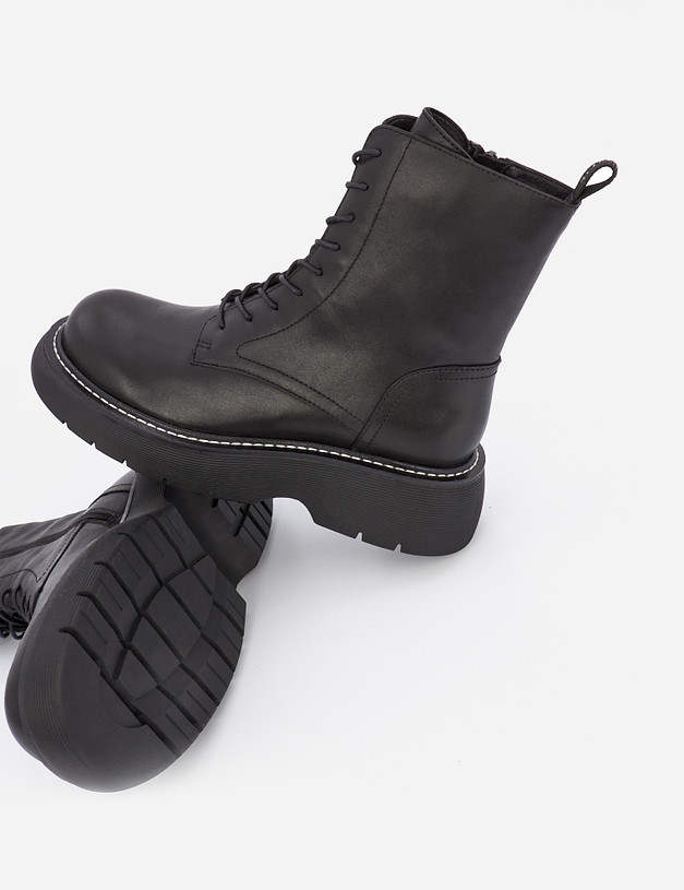 Черные женские ботинки на грубой подошве MASCOTTE 22-120521-3199M | ракурс 8
