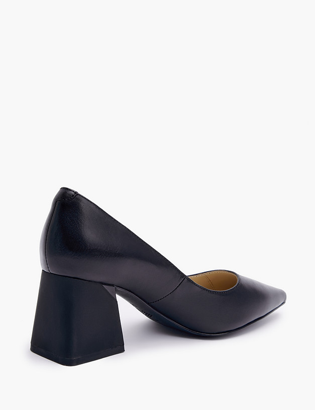 Черные кожаные женские туфли на квадратном каблуке MASCOTTE 100-310911-0502 | ракурс 3