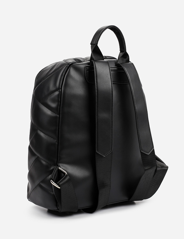 Черный женский стеганый рюкзак MASCOTTE 670-1217-602 | ракурс 3