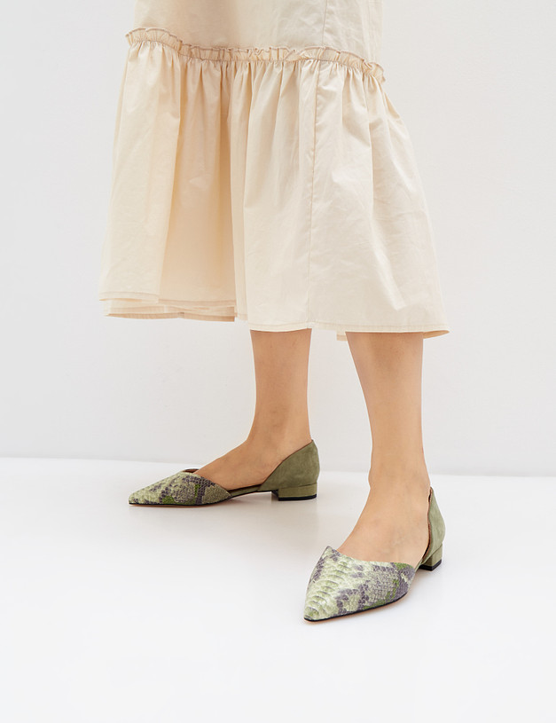 Зеленые женские туфли MASCOTTE 100-1103914-5110M | ракурс 1