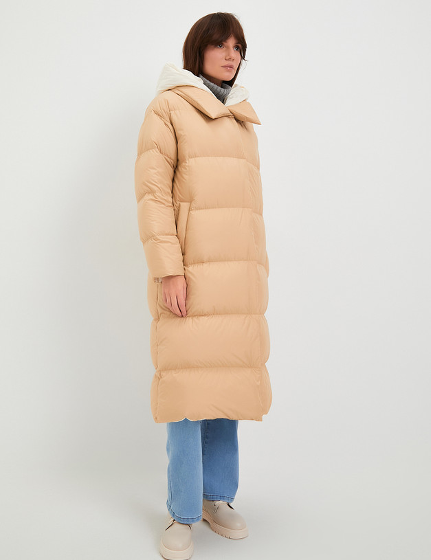 Бежевое женское пальто MASCOTTE 861-3206-2408 | ракурс 4